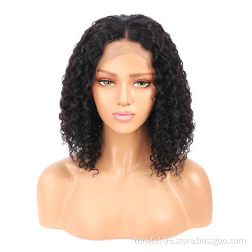 Tuneful 2021 new Wholesale Human Hair Wigs Unprocessed 100%18018 13* 4 kinky curl Brazilian Cuticle Aligned Human Hair Wig